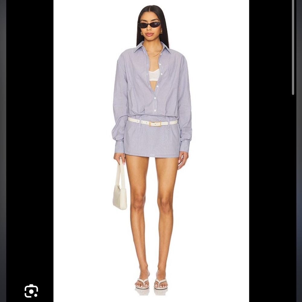 Lioness Blue Button-Up Top